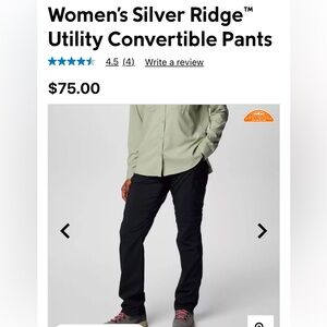 NWT Women's Silver Ridge™ Utility Convertible Pants